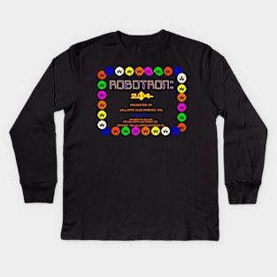 Robotron 2084 retro arcade game fan design Kids Long Sleeve T-Shirt